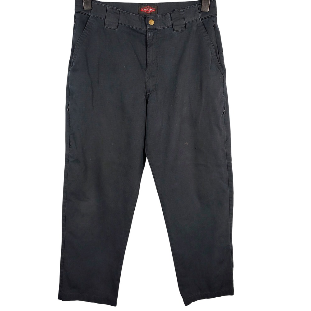 Tru-Spec Mens 36/32 Tactical Ripstop Pants Black Utility Gorpcore Workwear